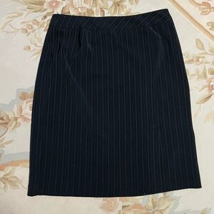 Norton McNaughton Black Pinstripe Pencil Skirt